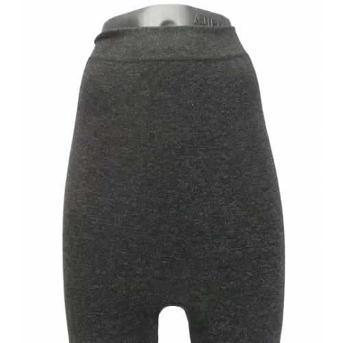 Термо лосини безшовні верблюжа шерсть на щільному хутрі Шугуан Чорні