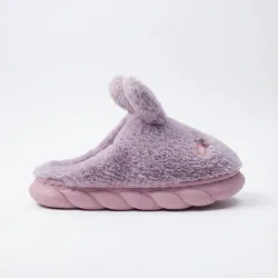 Жіночі домашні капці-кігурумі утеплені з закритим носком Lion mix Фіолетові