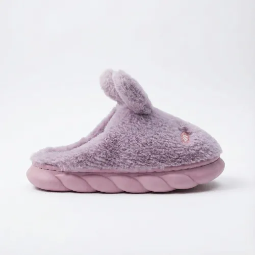 Жіночі домашні капці-кігурумі утеплені з закритим носком Lion mix Фіолетові