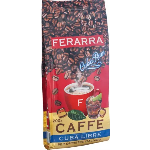 Кава в зернах Ferarra Caffe Cuba Libre з ароматом кубинського рому 200 г