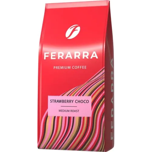 Кава в зернах Ferarra Strawberry Choco з ароматом полуничного шоколаду 1 кг (4823115404268)