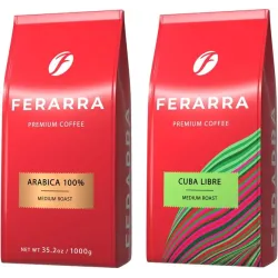 Набір кави в зернах Ferarra Arabica 100% 1 кг х Cuba Libre 1 кг (2000006782700)