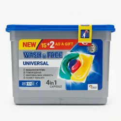 Капсули для прання Wash&Free Universal 4в1 (17 шт)