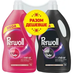 Набір засобів для делікатного прання Perwoll Renew Color, 3.74 л + Perwoll Renew Black, 3.74 л