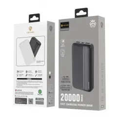 Зовнішній акумулятор повербанк power bank Lenyes PX263 20000mAh компактний універсальний на 2 входи Чорний