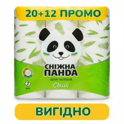 Туалетний папір Сніжна Панда Classic 2 шари (32 шт)