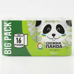 Туалетний папір Сніжна Панда Classic 2 шари (16 шт)