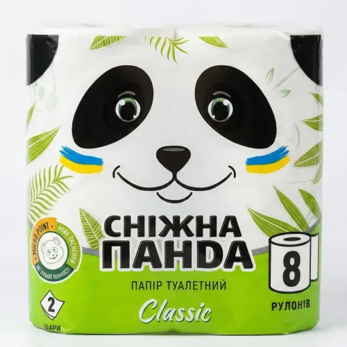 Туалетний папір Сніжна Панда Classic 2 шари (8 шт)