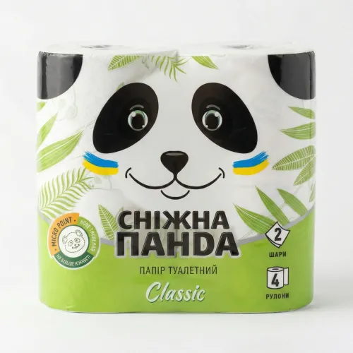Туалетний папір Сніжна Панда Classic 2 шари (4 шт)