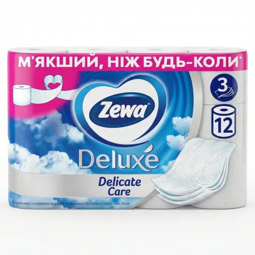 Туалетний папір Zewa Deluxe Delicate Care 3 шари (12 шт)