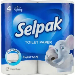Туалетний папір Selpak Super Soft 3 шари (4 шт)