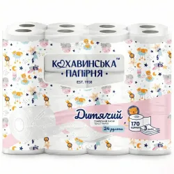 Туалетний папір Кохавинська папірня Дитячий 3 шари (24 шт)