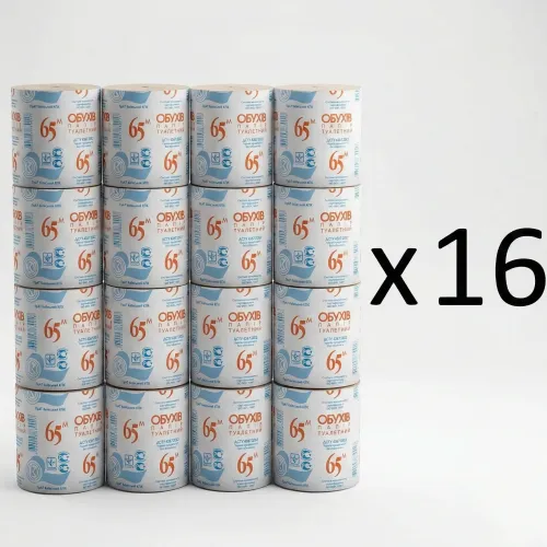 Туалетний папір Обухів 65 м (16 шт)