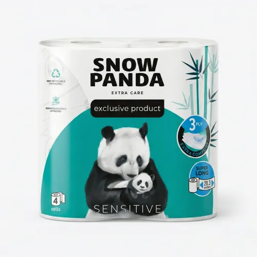 Туалетний папір Сніжна Панда Sensitive Super Long (4 шт)