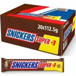 Шоколадний батончик Snickers Super +1 упаковка (20 шт х 112.5 г)