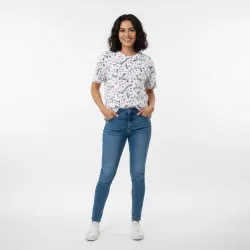 Біла жіноча футболка з принтом Слова та Символи