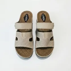 Жіночі анатомічні шльопанці LORIN бежеві з перфорацією (р. 37-42)