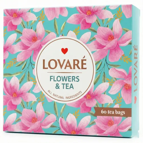 Колекція чаю Lovare Flowers & Tea 12 видів по 5 шт