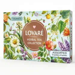 Колекція трав’яних чаїв Lovare Herbal Tea Collection 8 видів по 8 пакетиків (4823115405463)