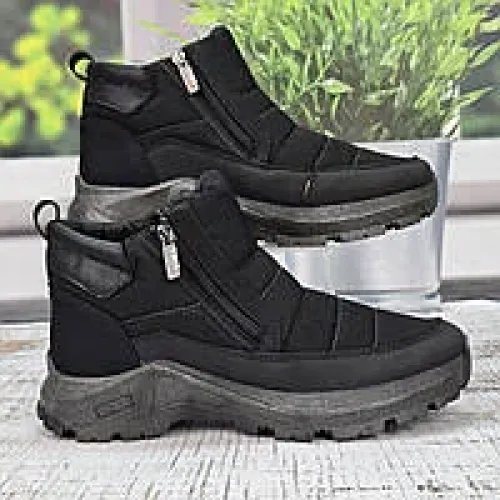 Чоловічі зимові термо черевики Dago Style Explorer чорні плащівка