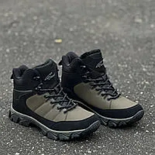 Чоловічі зимові черевики хакі (камуфляж) на хутрі (р. 41-45)