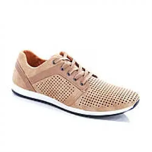 Кросівки-мокасини чоловічі літні Dago Sport сітка (світло-коричневі), розміри 41-45