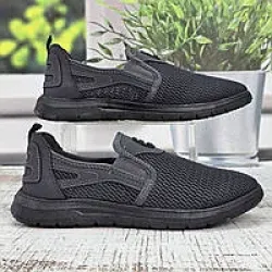 Чоловічі літні мокасини сліпони сітка темно-сірі Dago Style