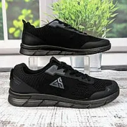 Мужские кроссовки текстильные сетка мокасины Gipanis черные с серым