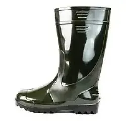 Чоловічі високі гумові чоботи ПВХ DAGO темно-зелені класичні