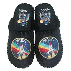 Чоловічі шльопанці чорні перехресні з принтом на устілці (р. 41-46)