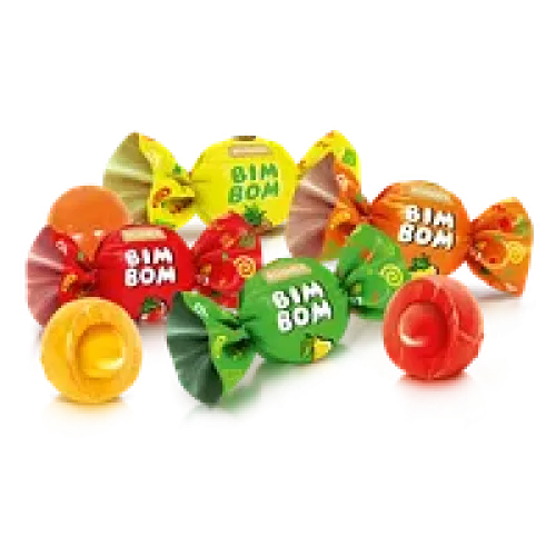 Цукерки карамель із фруктовою начинкою roshen Bim bom 1кг