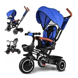 Дитячий триколісний велосипед Tiny Bike 3в1 з навісом ROTATED 360 SP0650