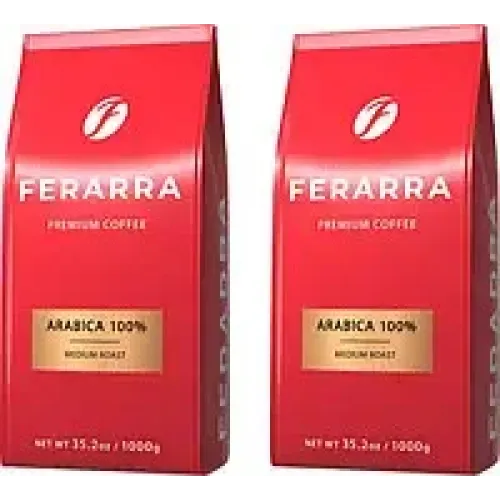 Упаковка кави в зернах Ferarra Caffe 100% Arabica з клапаном 1 кг х 2 шт. (4820198877217)