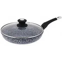 Сковорода UNIQUE UN-5113-20 із кришкою/граніт світлий