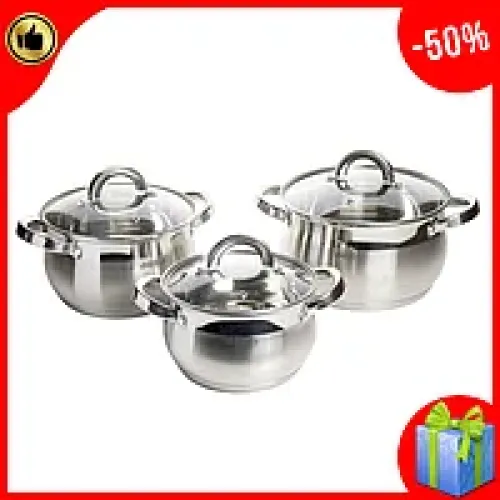 Набір каструлі із нержавіючої сталі 12 предметів Benson BN-212