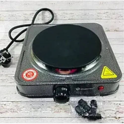 Плита електрична Domotec MS-5821 1кф., 1000Вт. (Сірий)