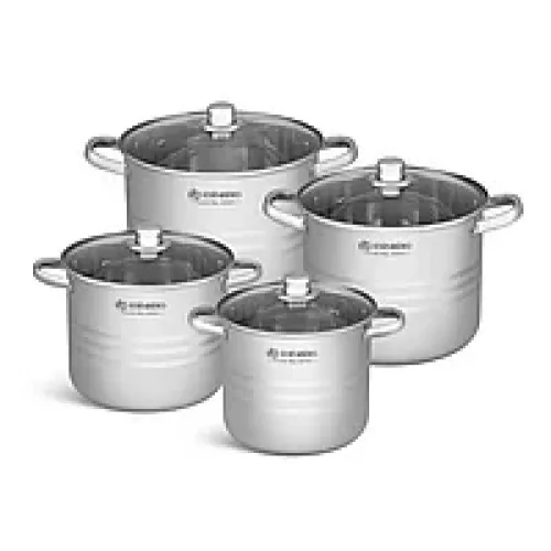 Набір посуду каструль із нержавіючої сталі 6 предметів Edenberg EB-2403