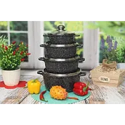 Набір каструль Benson BN-379 (1.5/.2.2/3.2/4.2 л) з гранітним покриттям