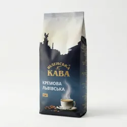 Кава в зернах Віденська Кава Кремова Львівська 1 кг | М'яка кава з густою пінкою, Свіже обсмажування