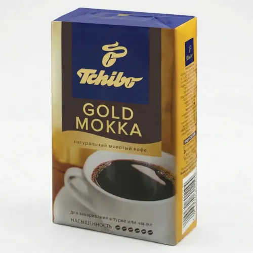 Кава мелена Tchibo Gold Mokka 250 г, натуральна німецька кава для турки та чашки (Оригінал)