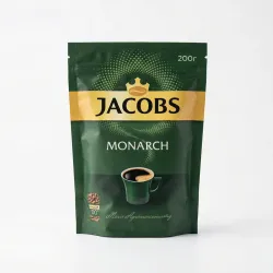 Кава розчинна Jacobs Monarch 200 г | М'яка упаковка, Магія Аромоксамиту, Оригінал
