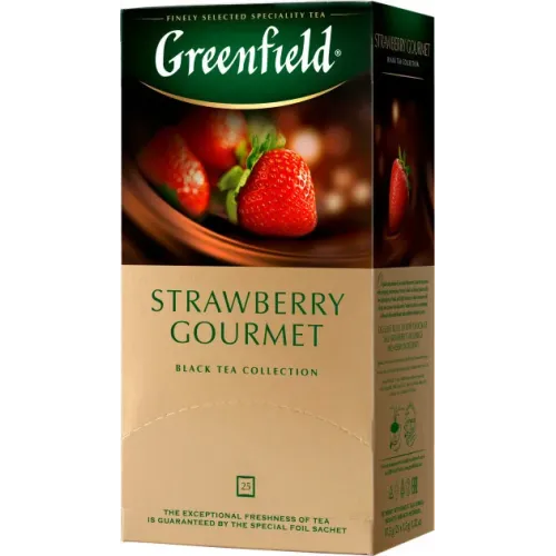 Чай чорний з полуницею та шоколадом Greenfield Strawberry Gourmet 25 пак.