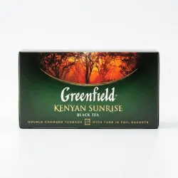 Чай чорний Greenfield Kenyan Sunrise 25 пакетиків | Кенійський, Міцний, У саше, Тонізуючий