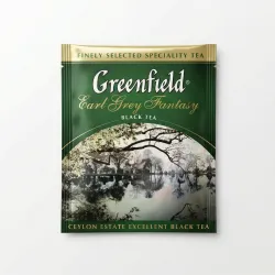 Чай чорний Greenfield Earl Grey Fantasy 100 пакетиків. Цейлонський чай з бергамотом