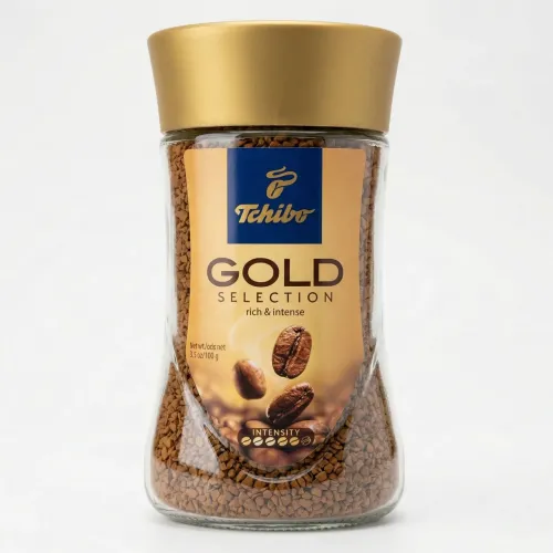 Кава розчинна Tchibo Gold Selection 50 г (скло) | Міні-банка, Насичена та інтенсивна, У дорогу