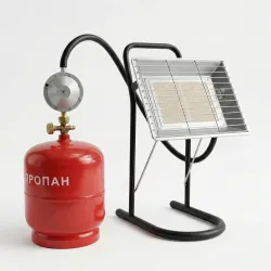 Газовий комплект обігрівач NURGAZ + Балон 8л. Керамічна горілка