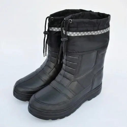 Чоловічі зимові чоботи ЕВА зі світловідбиваючою смугою. Теплі сноубутси 41-45