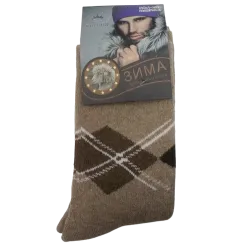 Чоловічі шкарпетки ангора з махрою Корона 1520 41-47 бежеві