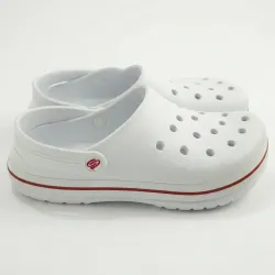 Сабо крокси (пінка) білі з червоною смужкою | Чоловічі, Медичне взуття, Розміри 40-46