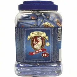 Кавовий напій Петрівська Слобода 3в1 Міцний 50 пакетиків (банка) | Опт, Для офісу, Максимальна енергія